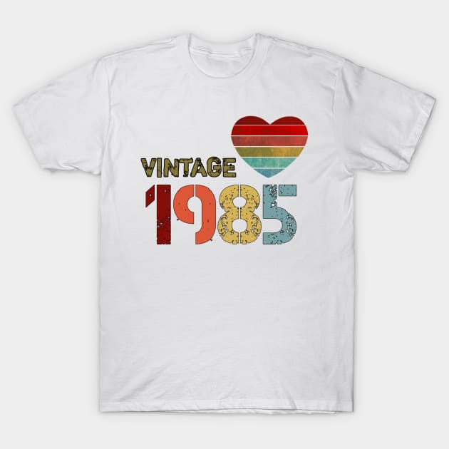 35th Birthday Gift T-Shirt - Retro Birthday - Vintage 1985 T-Shirt by Mima_SY